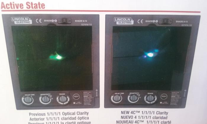 Activated lenses. New style on left.