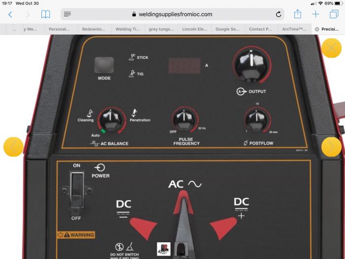 Lincoln Precision TIG 225 AC Balance