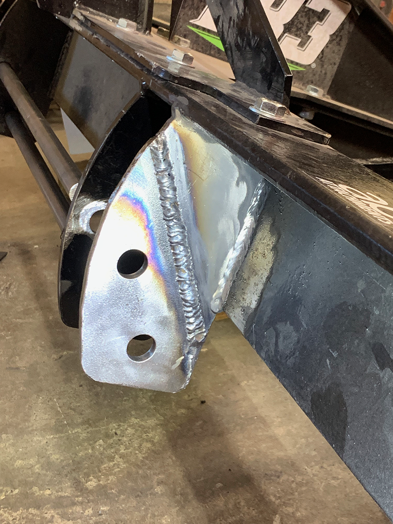 Here’s the completed weld after a root pass, fill pass, and cover pass.