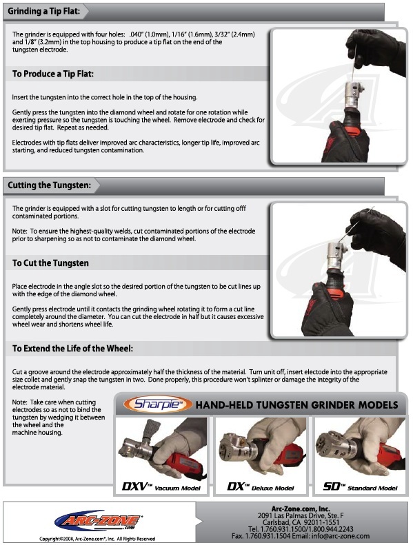 Operators Manual - Tip Flat/Cutting/Wheel Life Extension