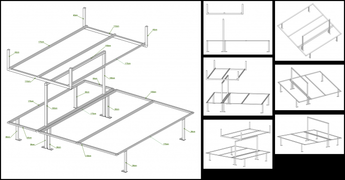 Van bunk bed and bike rack