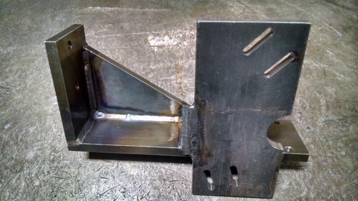 air cylinder bracket 1/2" steel, 280amps